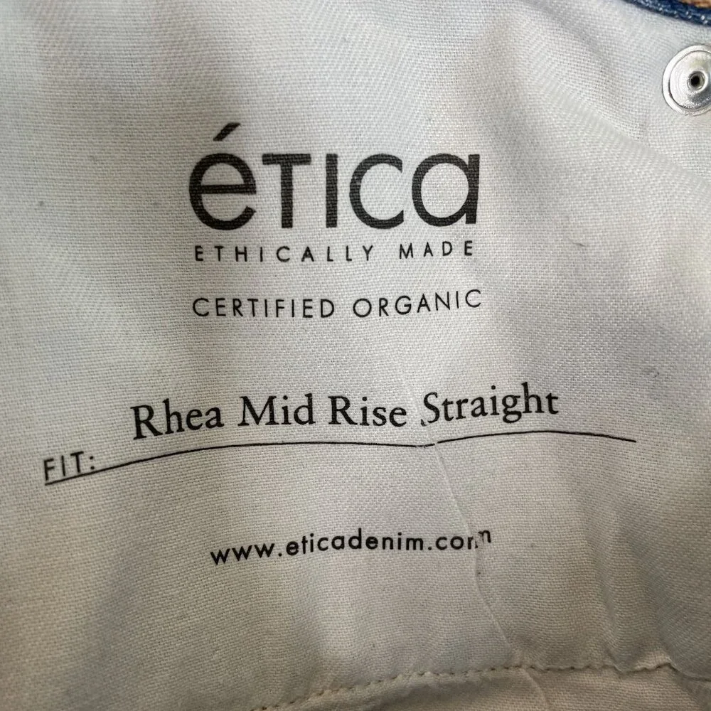 Etica Rhea Midrise Straight Crop Jeans, 28 - Picture 10 of 11